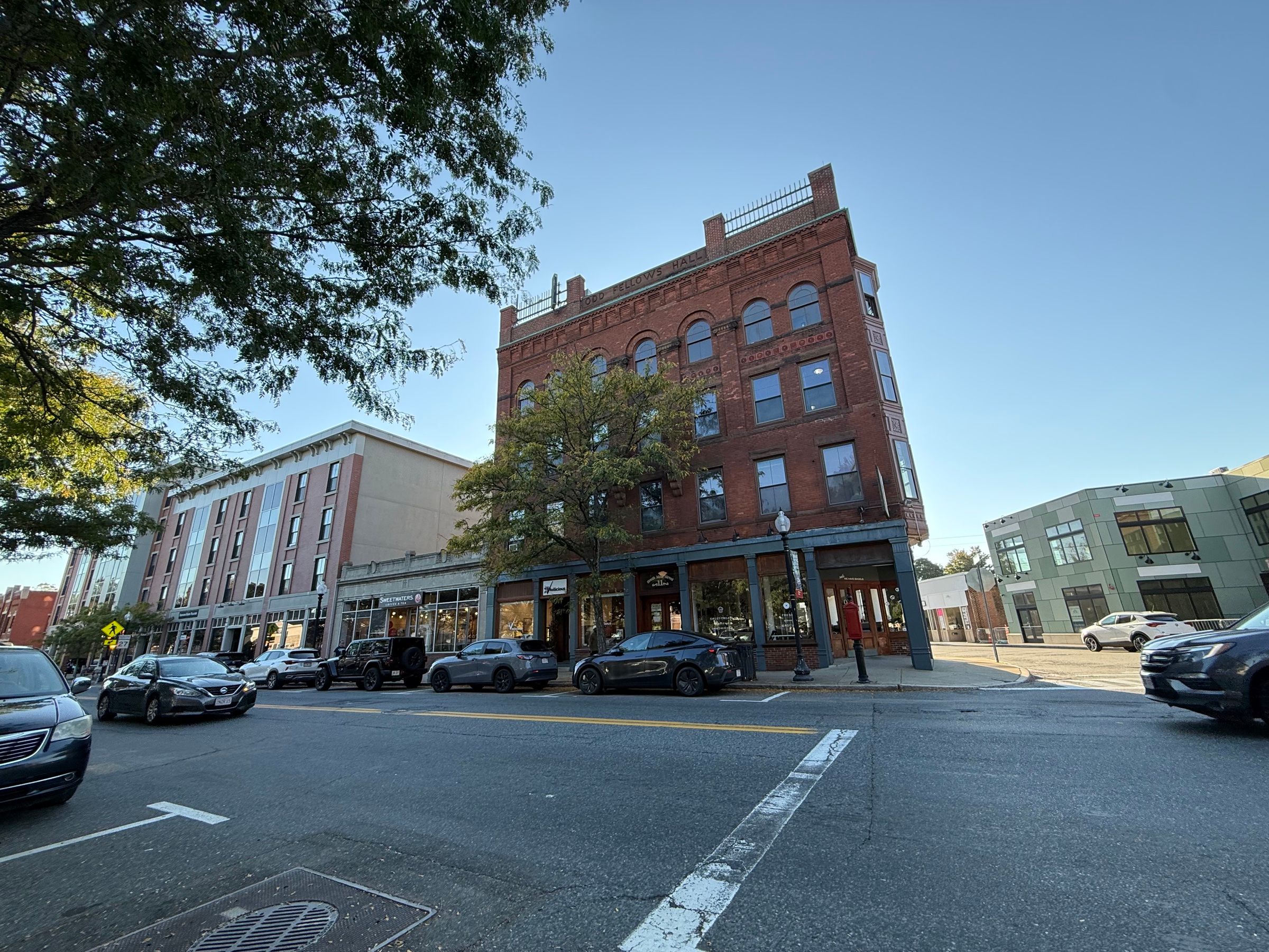 The brick building at 11 South Main Street in Natick Center
